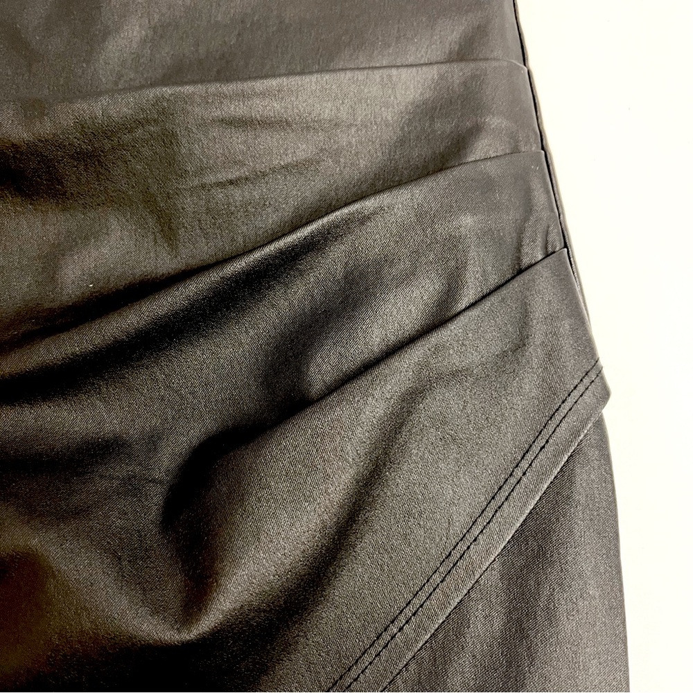 AKIRA Front Wrap Mini Skirt-Black - Picture 2 of 10